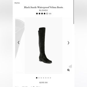 Blondo waterproof black suede Velma boot